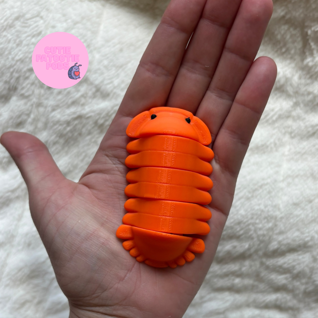 Orange Freezy Isopod Fidget