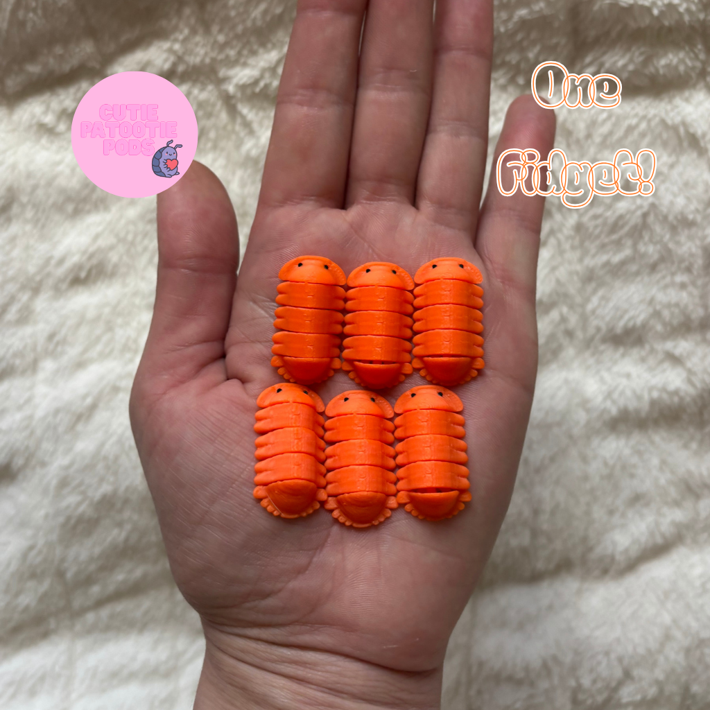 Orange Freezy Isopod Fidget